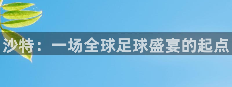 说球帝nba直播在线观看高清免费：沙特：一场全球足球盛宴的起点